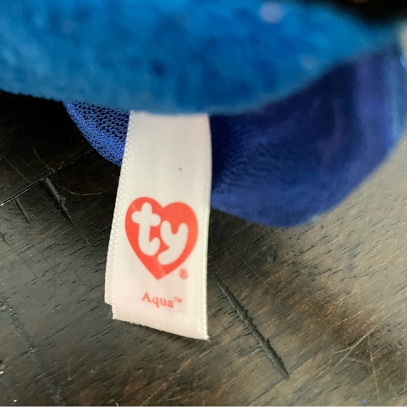 3/$18 - Ty Beanie Boos | Aqua the blue fish stuffed animal - Picture 2 of 6